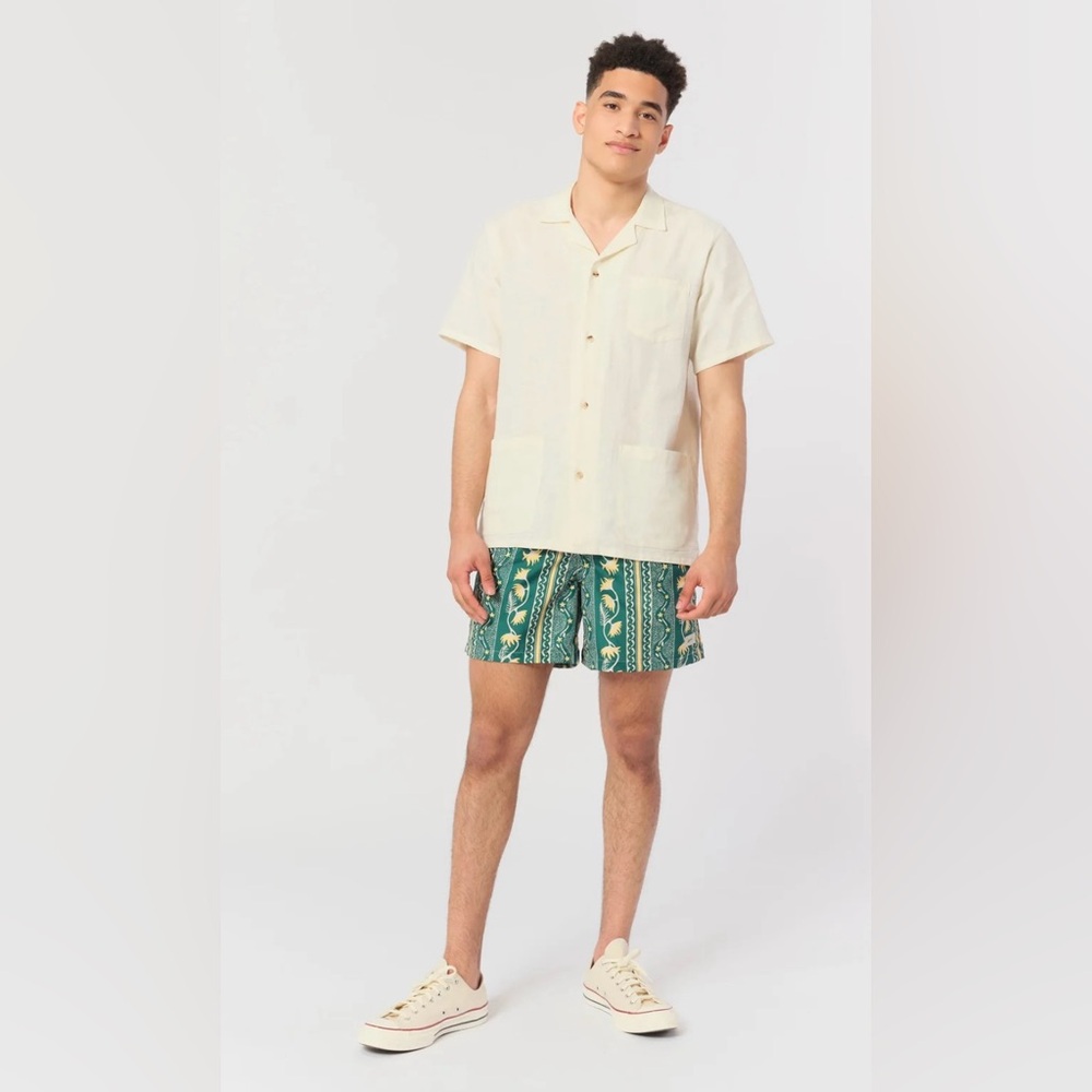 Bather Botanical stripe swim trunk